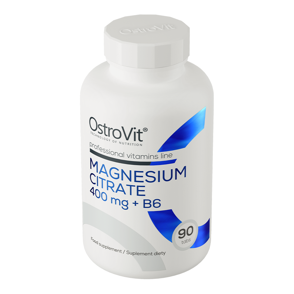 Magnesium Citrate 400 mg + B6 – 90 tabletten (vegan) | OstroVit