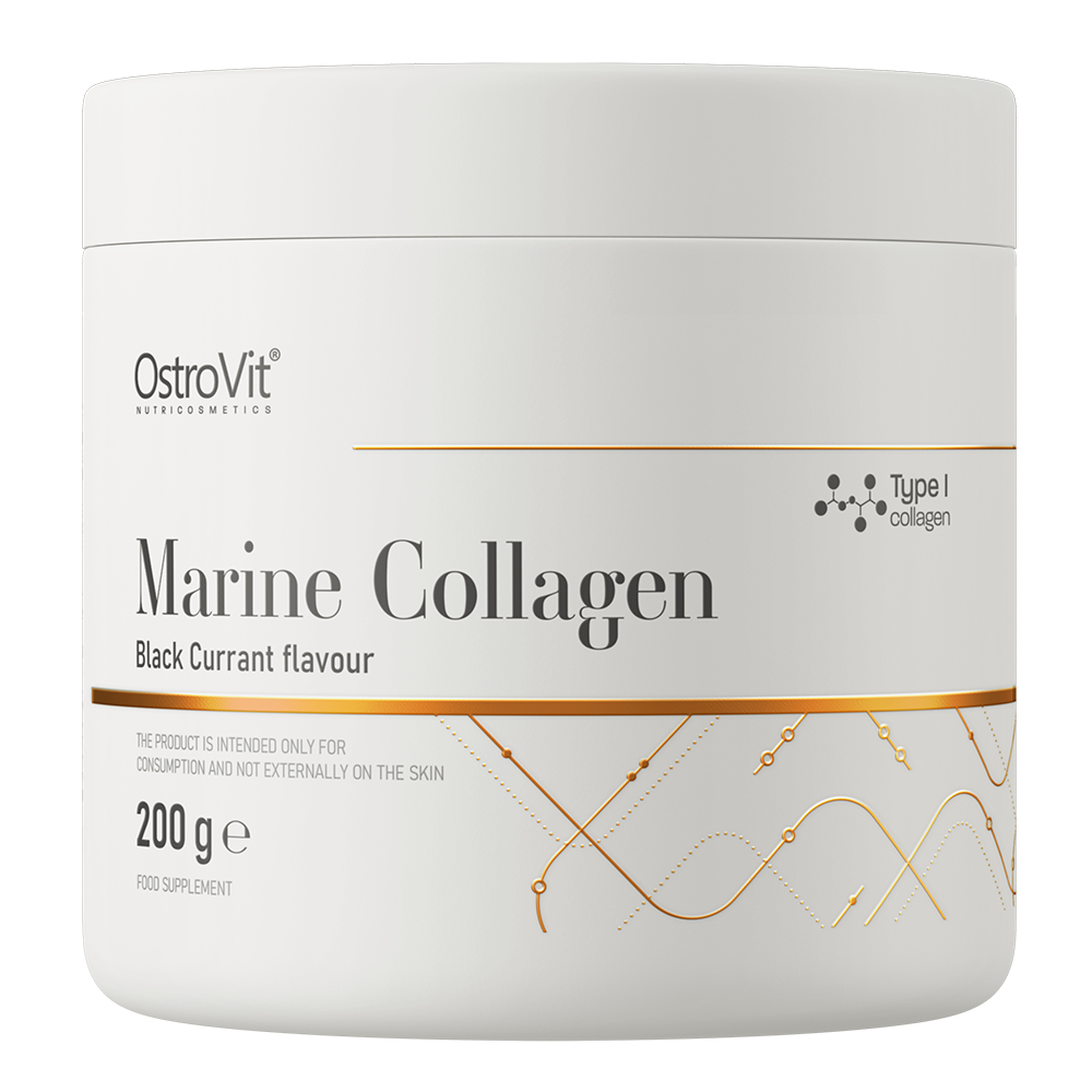 Marine Collagen – 200 g, Type‑I viscollageen poeder (zwarte bes) | OstroVit