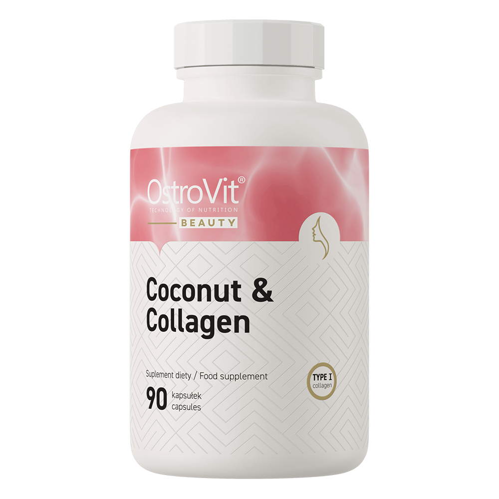 Marine Collageen | MCT-olie van kokosnoot | Vitamine C | 90 capsules | OstroVit