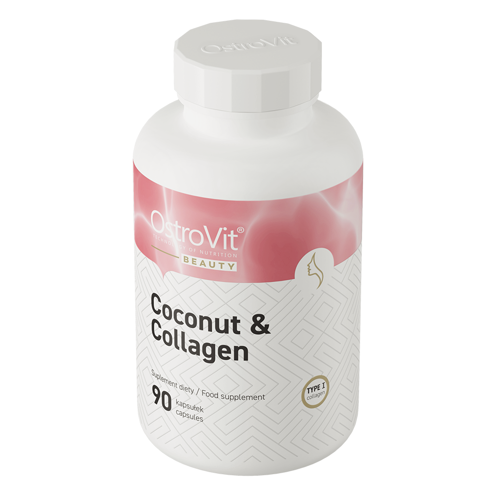 Marine Collageen | MCT-olie van kokosnoot | Vitamine C | 90 capsules | OstroVit