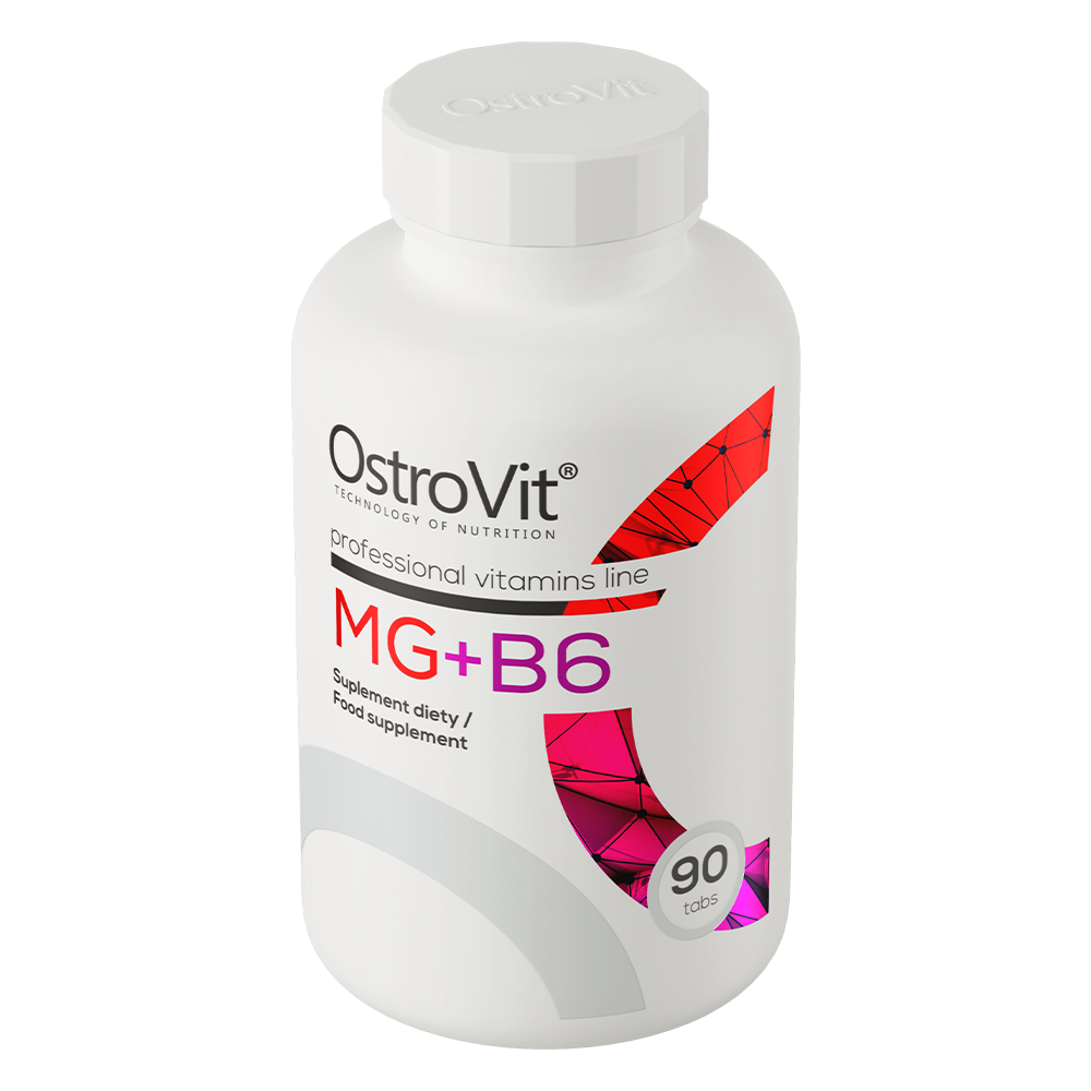 Mg + B6 – 90 tabletten, 375 mg magnesium + 5 mg B6 per dag | OstroVit
