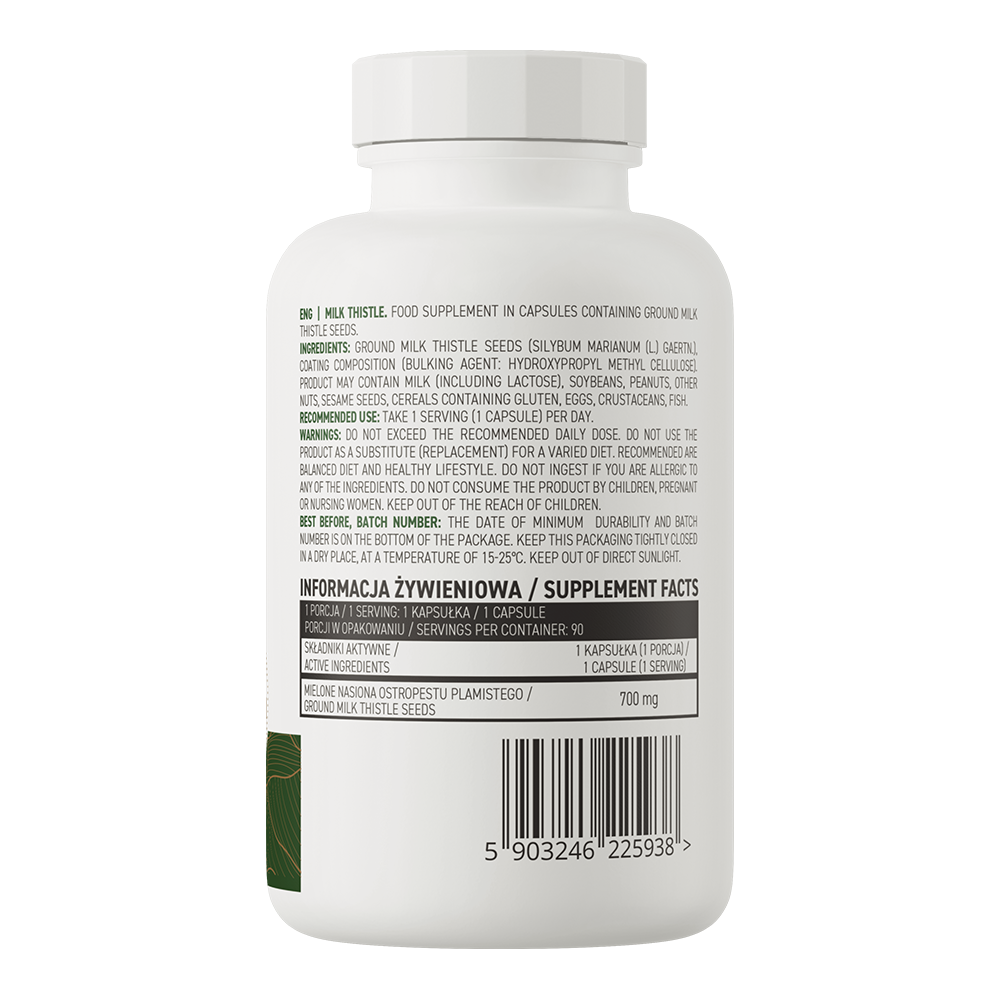 Mariadistel | 90 Capsules | 700 mg | Vegan | OstroVit