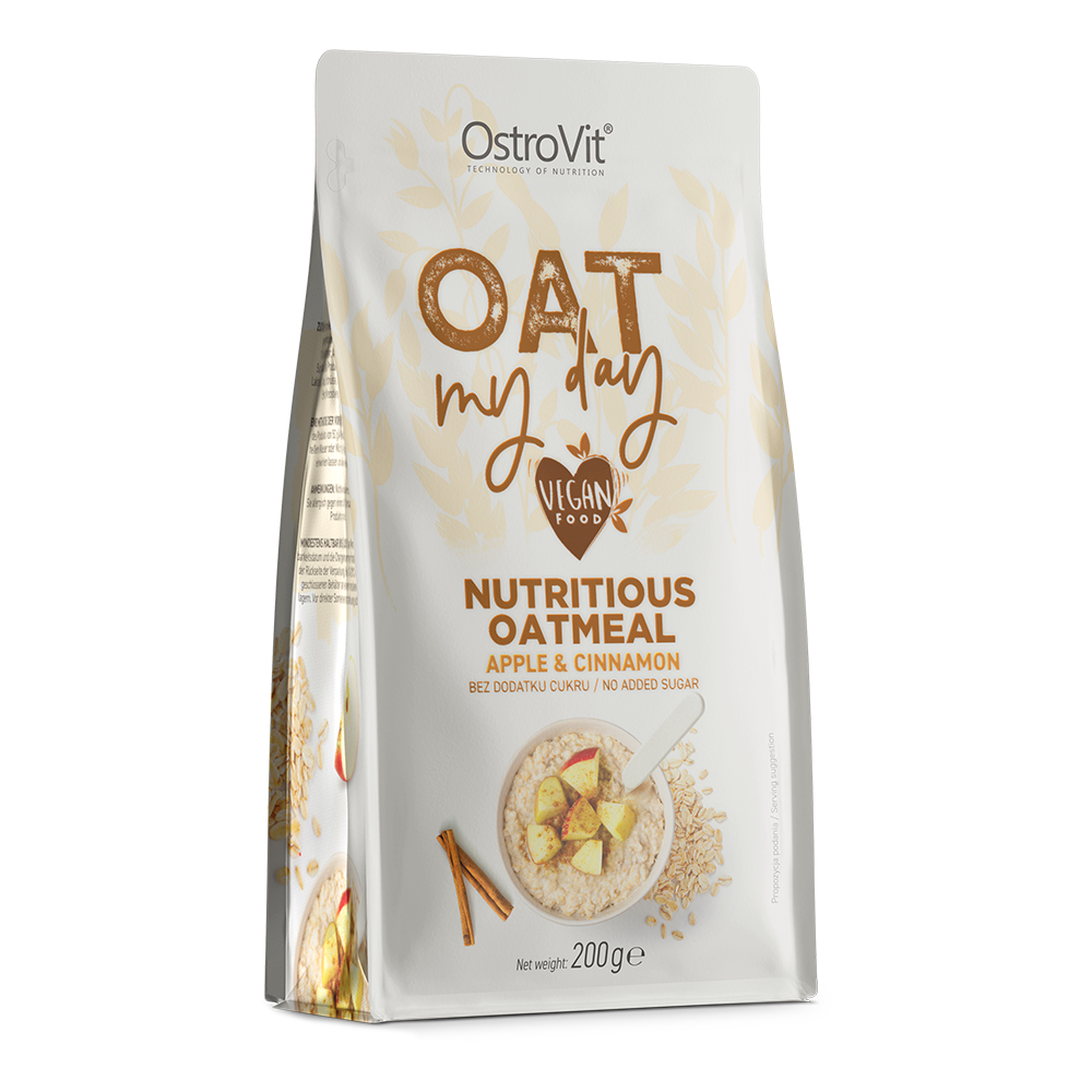 Oat My Day – Apple & Ceylon Cinnamon 200 g, Vezelrijke havermout | OstroVit