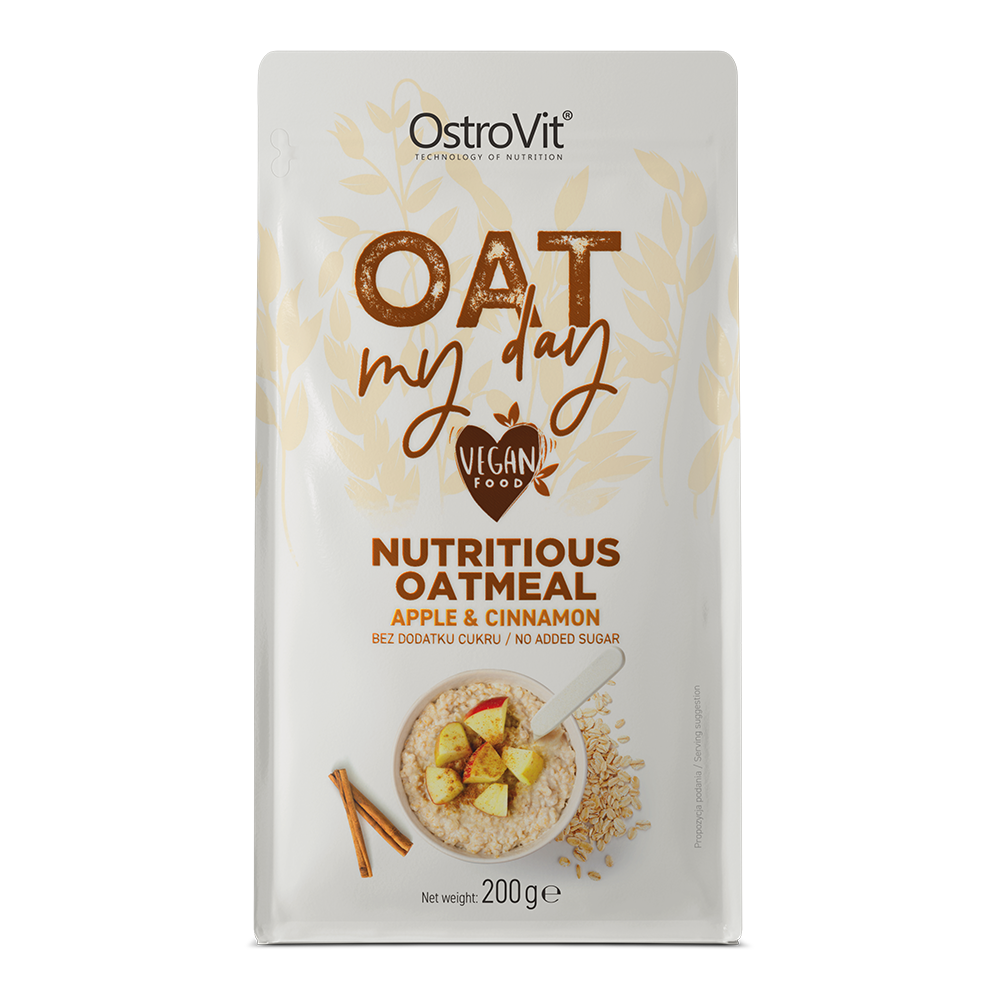 Oat My Day – Apple & Ceylon Cinnamon 200 g, Vezelrijke havermout | OstroVit