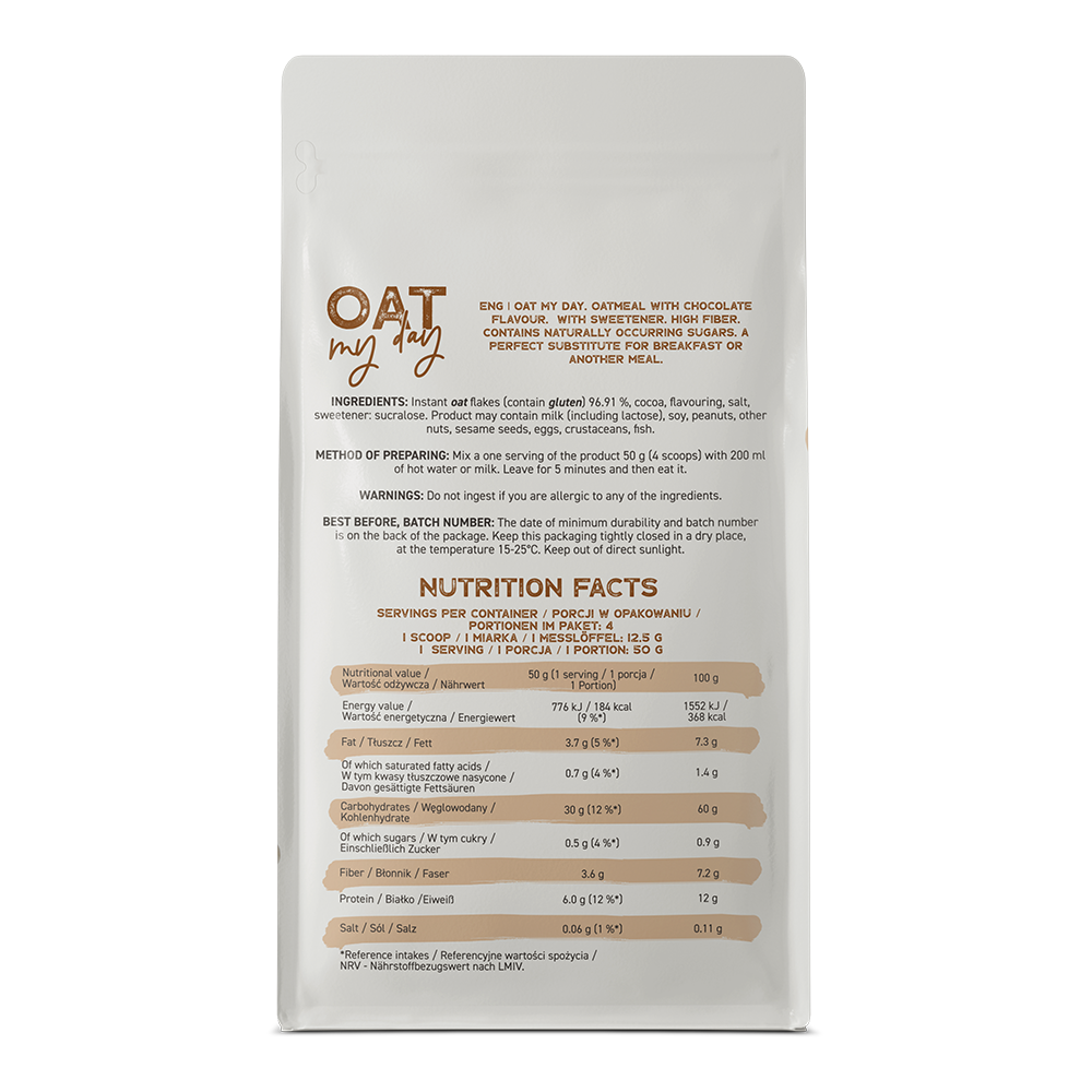 Oat My Day – 200 g - Chocolade, Rijk aan vezels | OstroVit