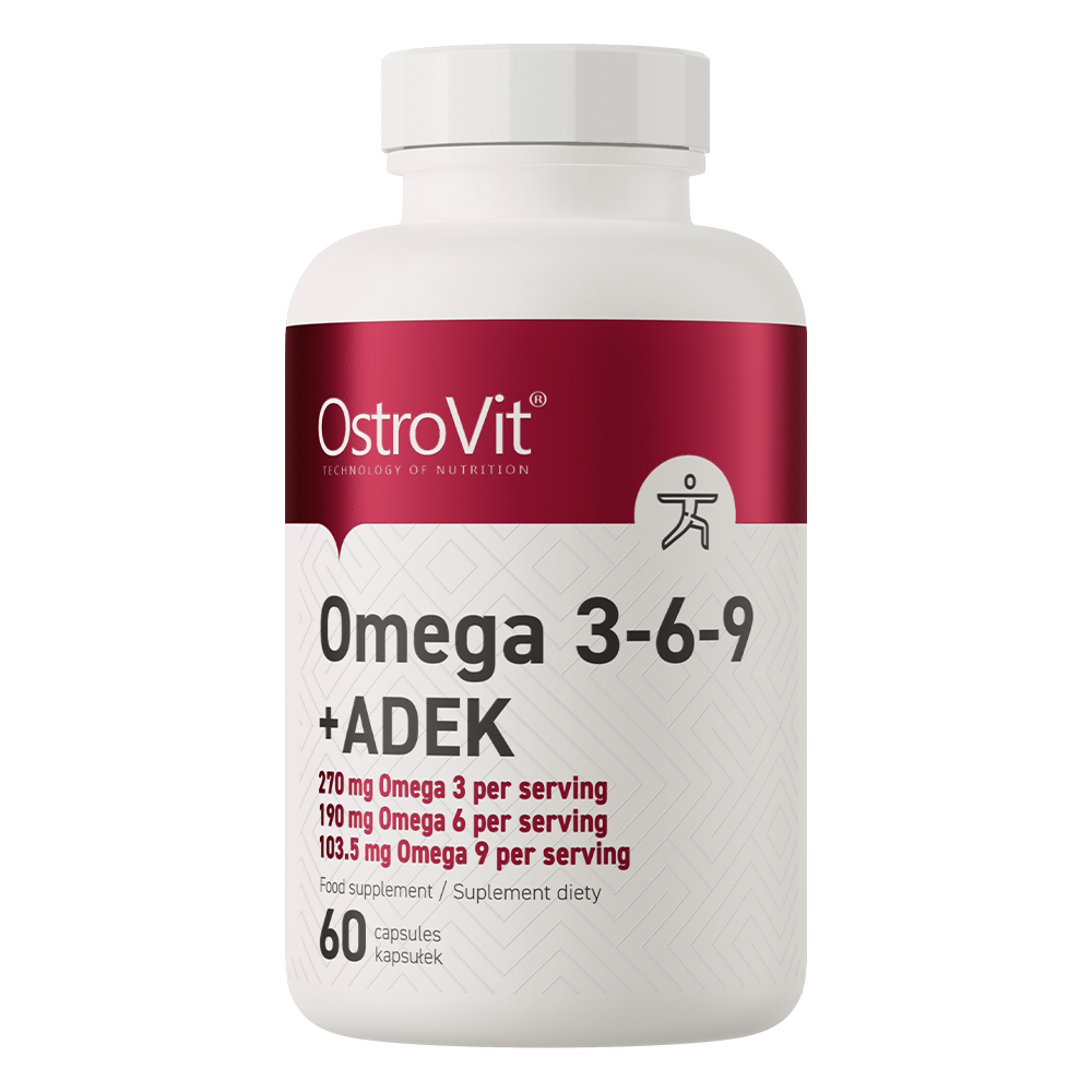 Omega 3‑6‑9 + ADEK – 60 softgels, Omega’s + A, D, E, K2 (MK‑7) | OstroVit