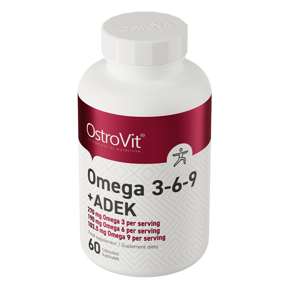 Omega 3‑6‑9 + ADEK – 60 softgels, Omega’s + A, D, E, K2 (MK‑7) | OstroVit