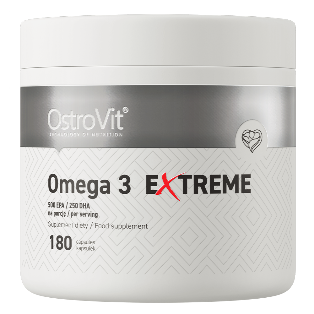 Omega‑3 Extreme – 180 softgels, 1000 mg visolie (EPA 500 mg, DHA 250 mg) | OstroVit