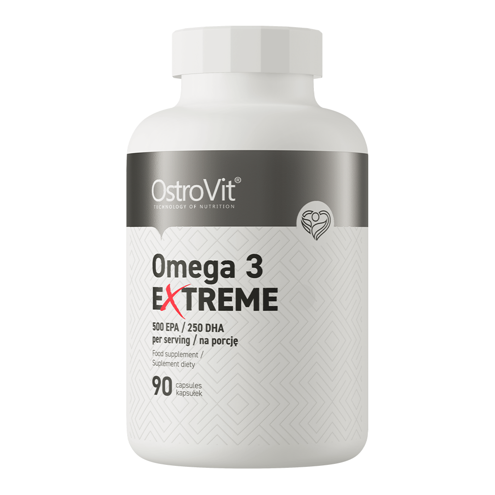 Omega‑3 Extreme – 90 softgels, 1000 mg visolie (EPA 500 mg, DHA 250 mg) | OstroVit
