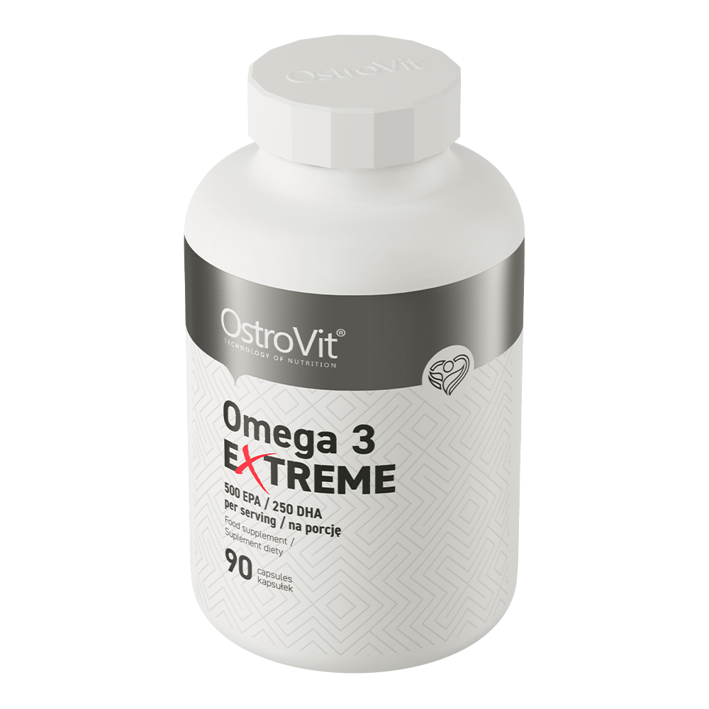 Omega‑3 Extreme – 90 softgels, 1000 mg visolie (EPA 500 mg, DHA 250 mg) | OstroVit