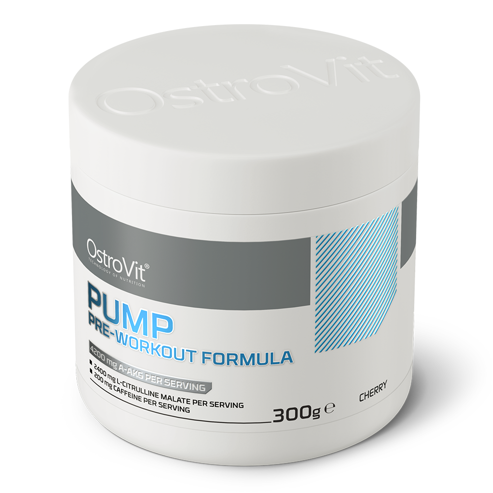 PUMP Pre-Workout Formule | 300 g | Kers 🍒 | OstroVit
