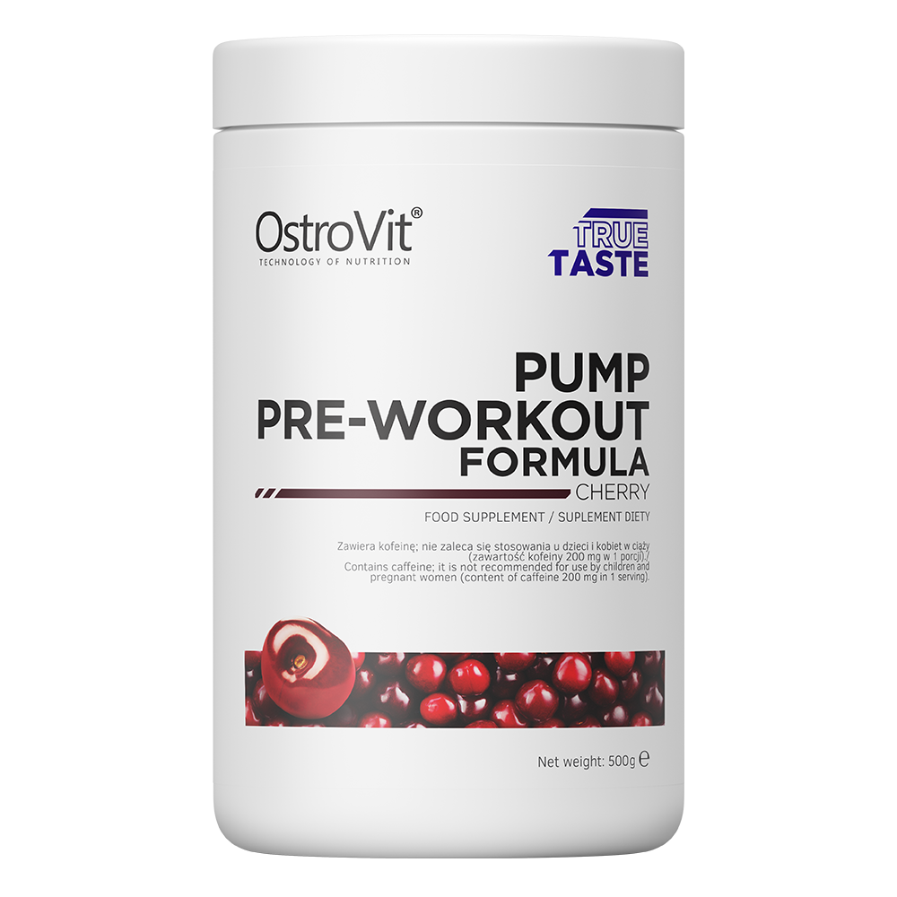 PUMP Pre-Workout Formule | Kers 🍒 | 500 g | OstroVit
