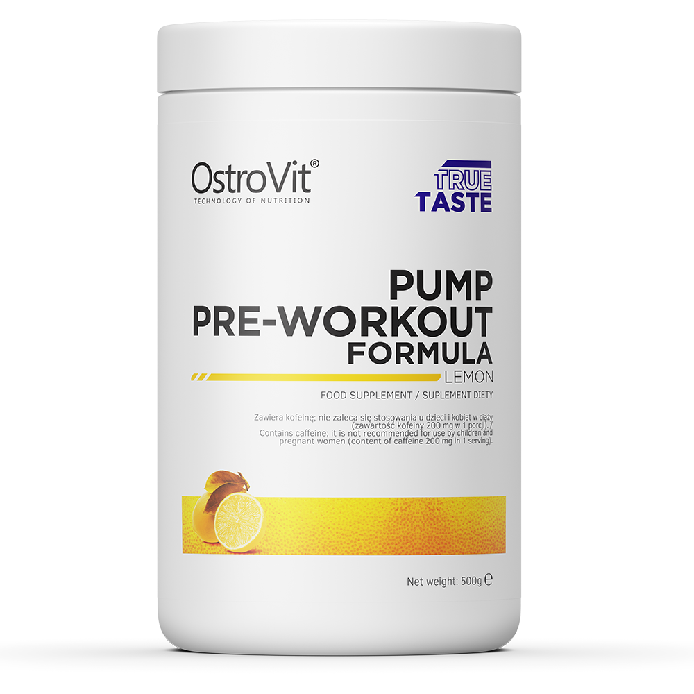 PUMP Pre-Workout Formule | 500 g | Citroen 🍋 | OstroVit