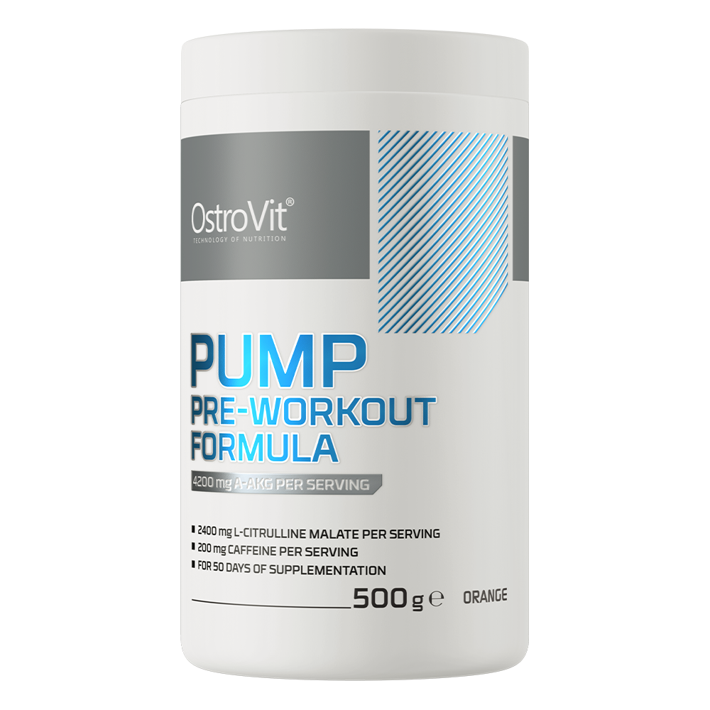 PUMP Pre-Workout Formule | 500 g | Sinaasappel 🍊 | OstroVit