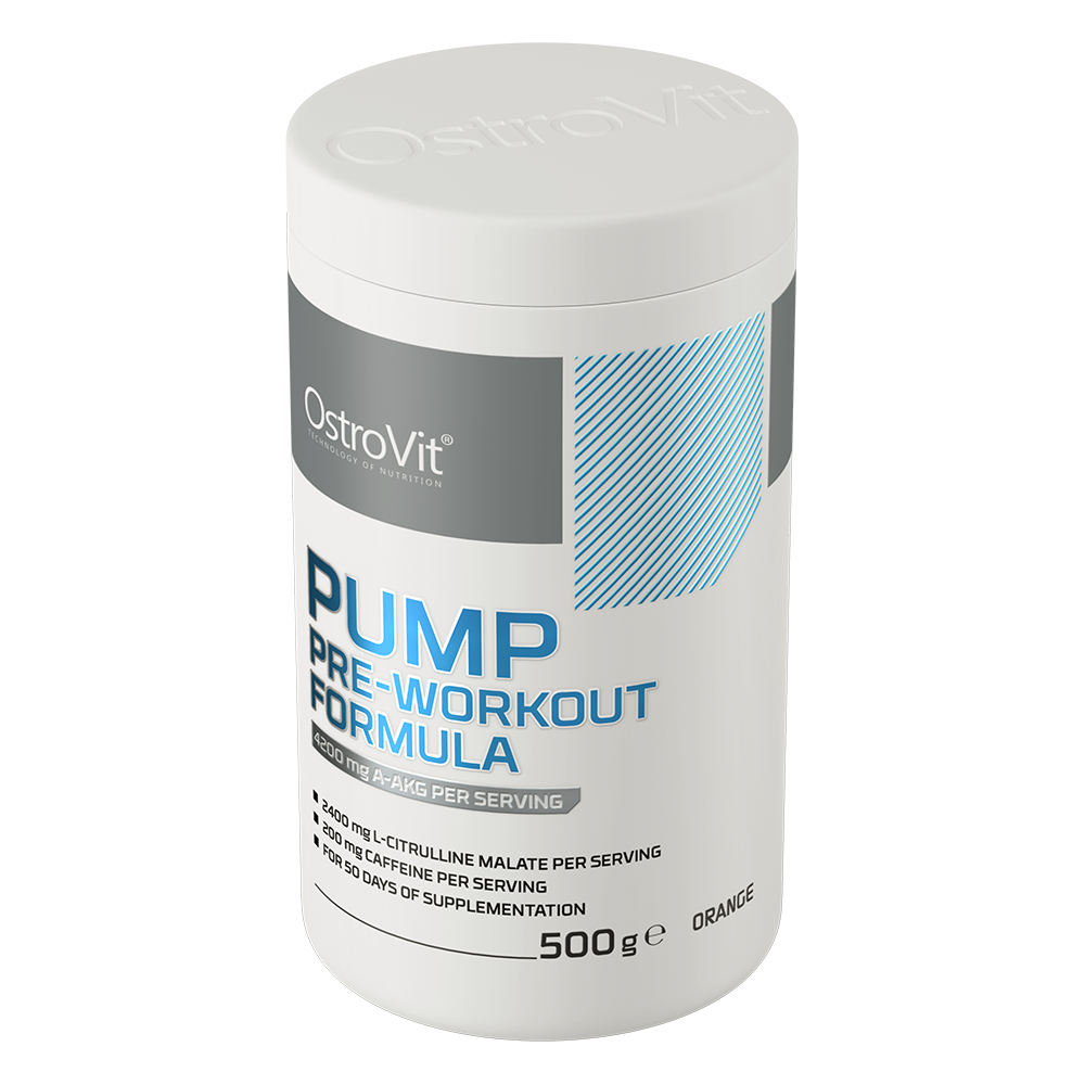PUMP Pre-Workout Formule | 500 g | Sinaasappel 🍊 | OstroVit