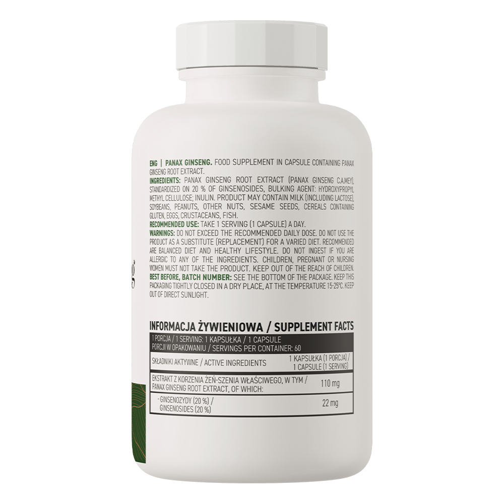 Panax Ginseng | 60 Capsules | OstroVit
