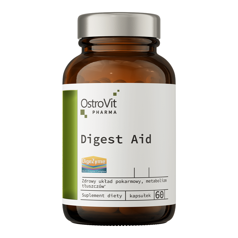 Digest Aid – 60 capsules, DigeZyme® + gestandaardiseerde extracten | OstroVit Pharma