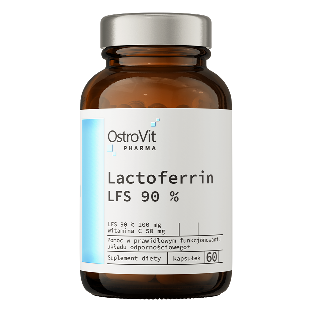 Lactoferrin LFS 90% – 60 capsules, Met vitamine C | OstroVit Pharma
