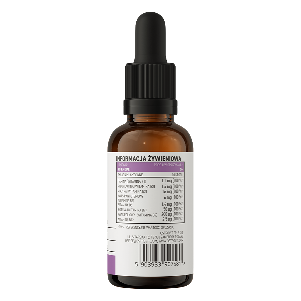 Methyl B-Complex | 8 Soorten B-vitamines | Druppels | 30 ml | OstroVit Pharma