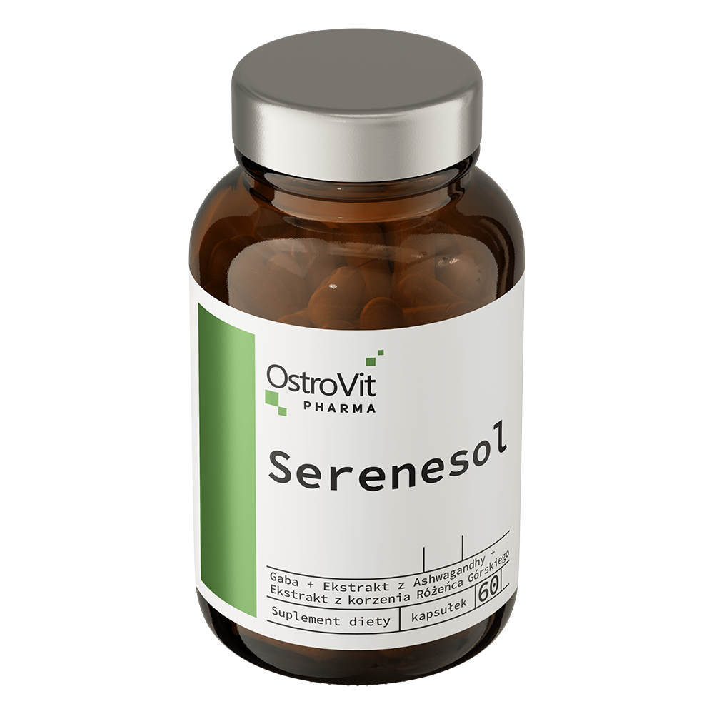 Serenesol – 60 vegan capsules, GABA + L‑theanine & botanicals | OstroVit Pharma