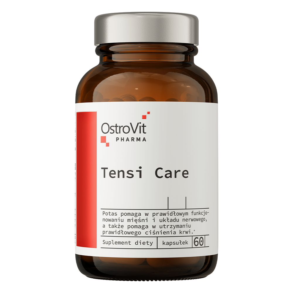 Tensi Care – 60 vegan capsules, L‑arginine + kalium, C/E/A, folaat, chroom | OstroVit Pharma