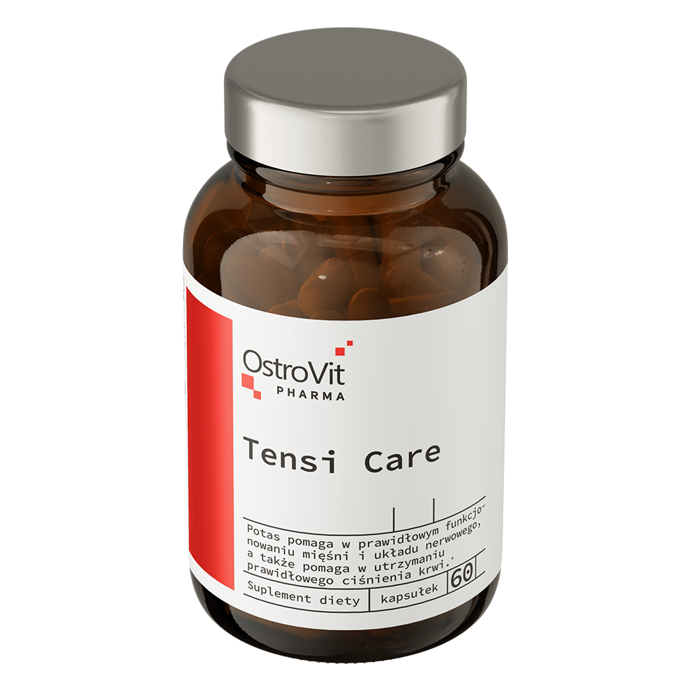 Tensi Care – 60 vegan capsules, L‑arginine + kalium, C/E/A, folaat, chroom | OstroVit Pharma