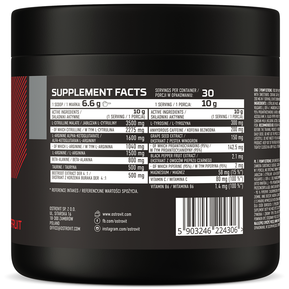 Pump Extreme | 300 g | Grapefruit | OstroVit