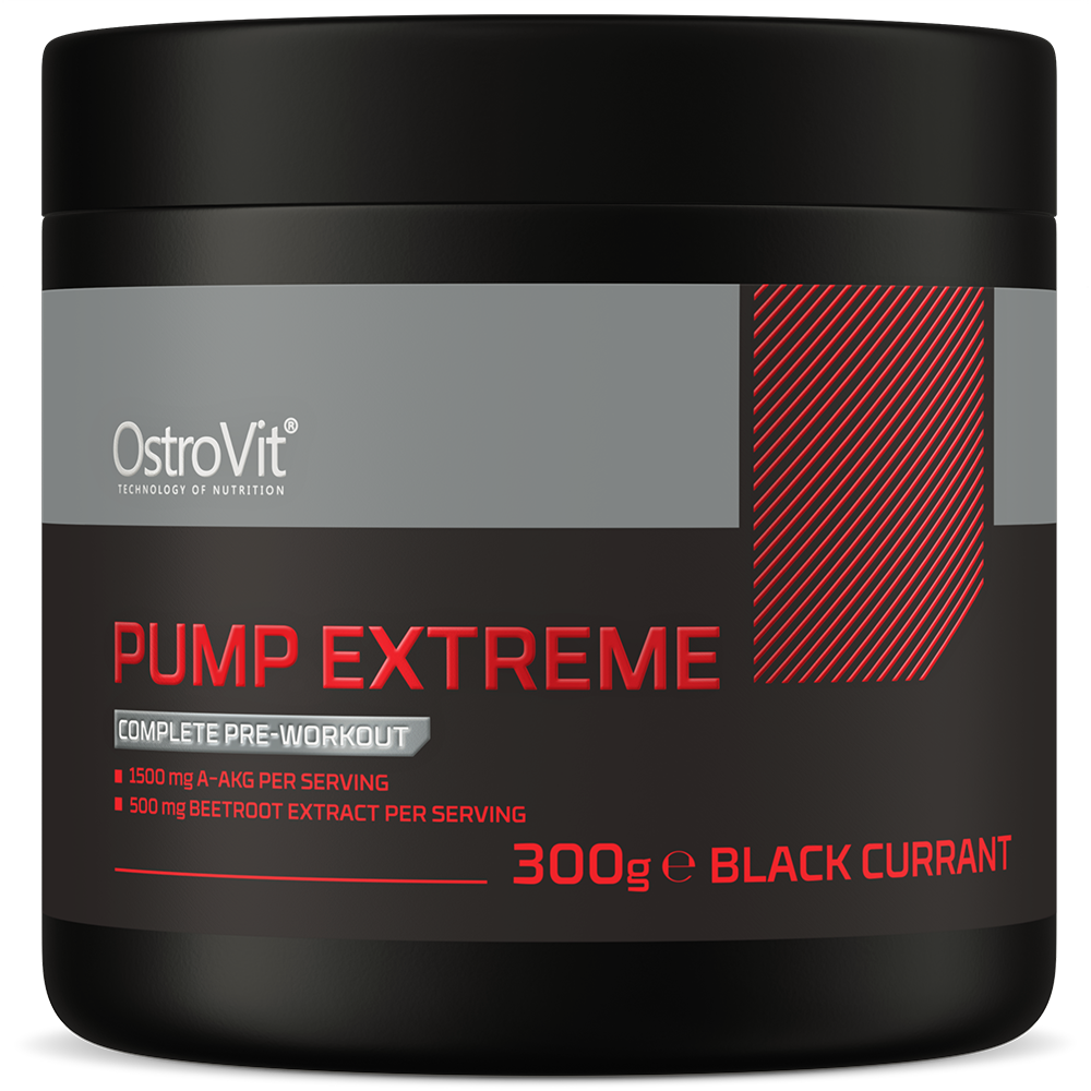 Pump Extreme – Zwarte bes, Pre‑workout 13 ingrediënten, 200 mg cafeïne | OstroVit