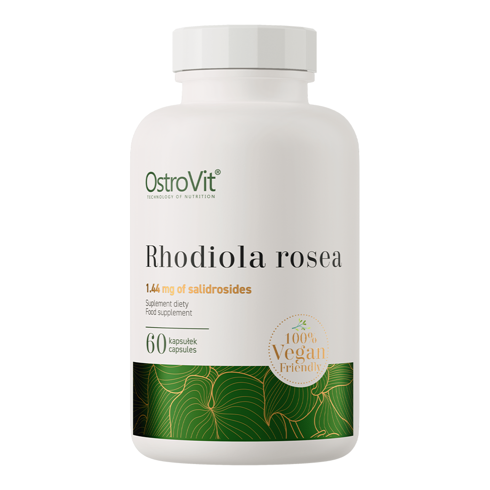 Rhodiola rosea VEGE – 60 vegan capsules, Gestandaardiseerd (1% salidrosiden) | OstroVit