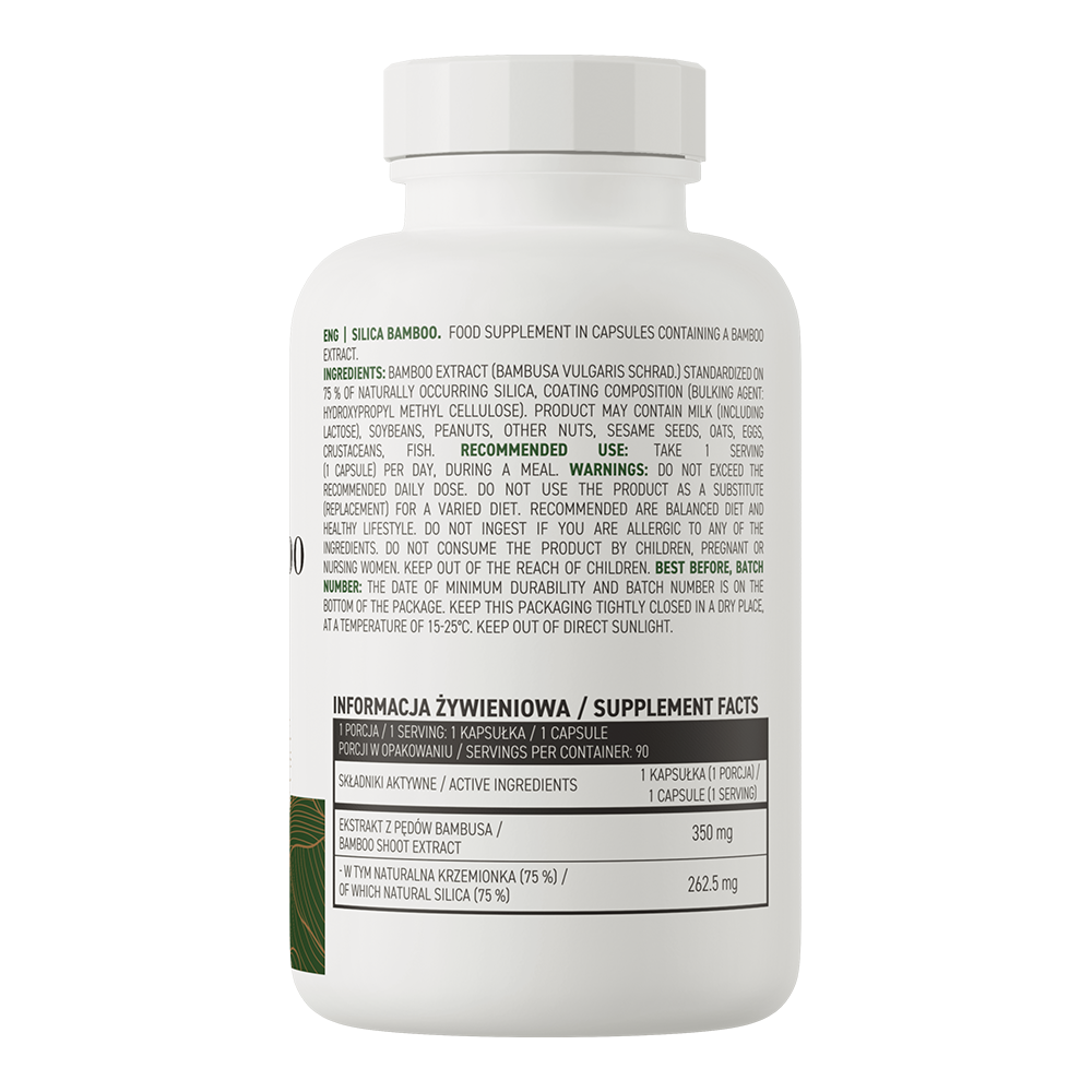 Silica Bamboo VEGE – 90 vegan capsules | 75% natuurlijke silica | OstroVit