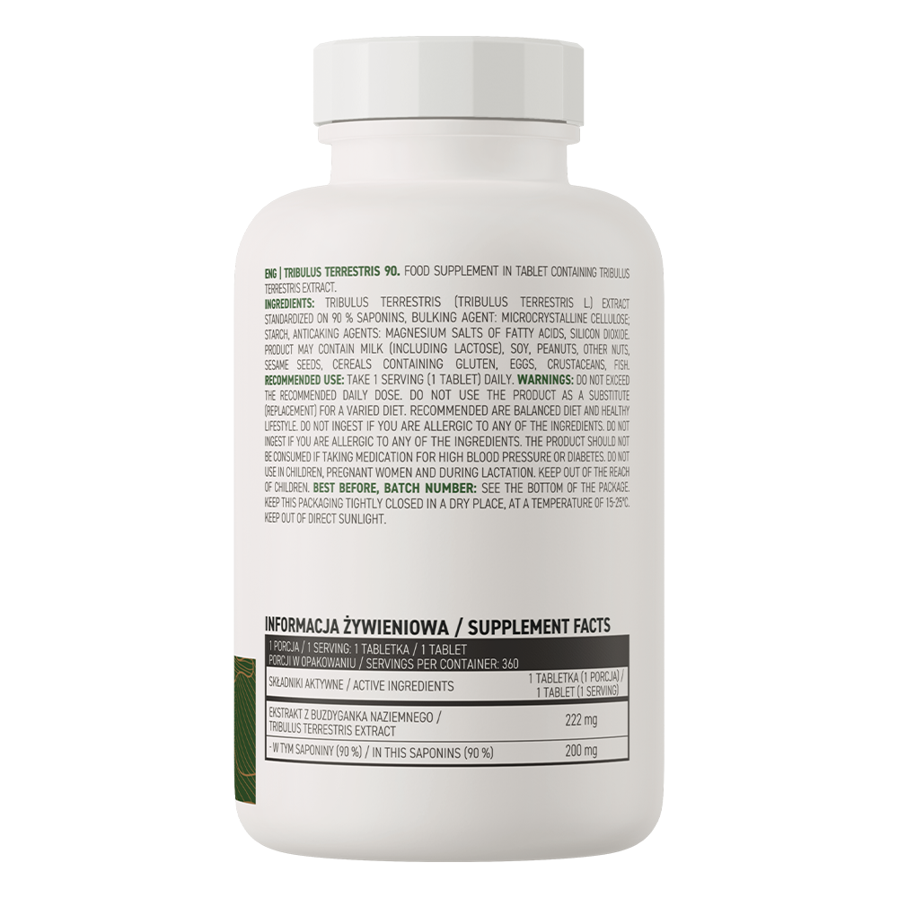 Tribulus Terrestris VEGE – 360 tabletten, 90% saponinen | OstroVit