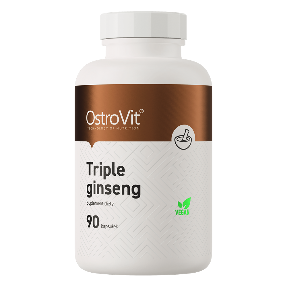 Triple Ginseng VEGE – 90 vegan capsules, 1 per dag | OstroVit