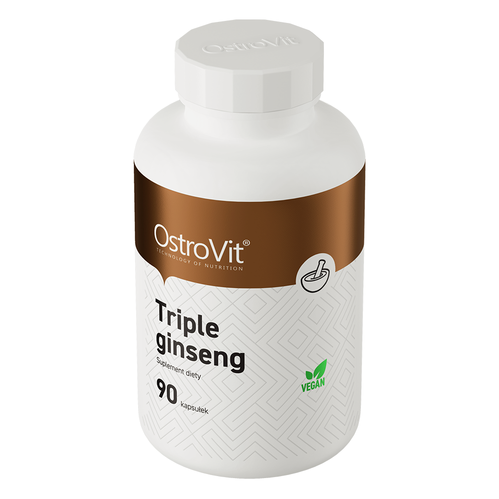 Triple Ginseng VEGE – 90 vegan capsules, 1 per dag | OstroVit