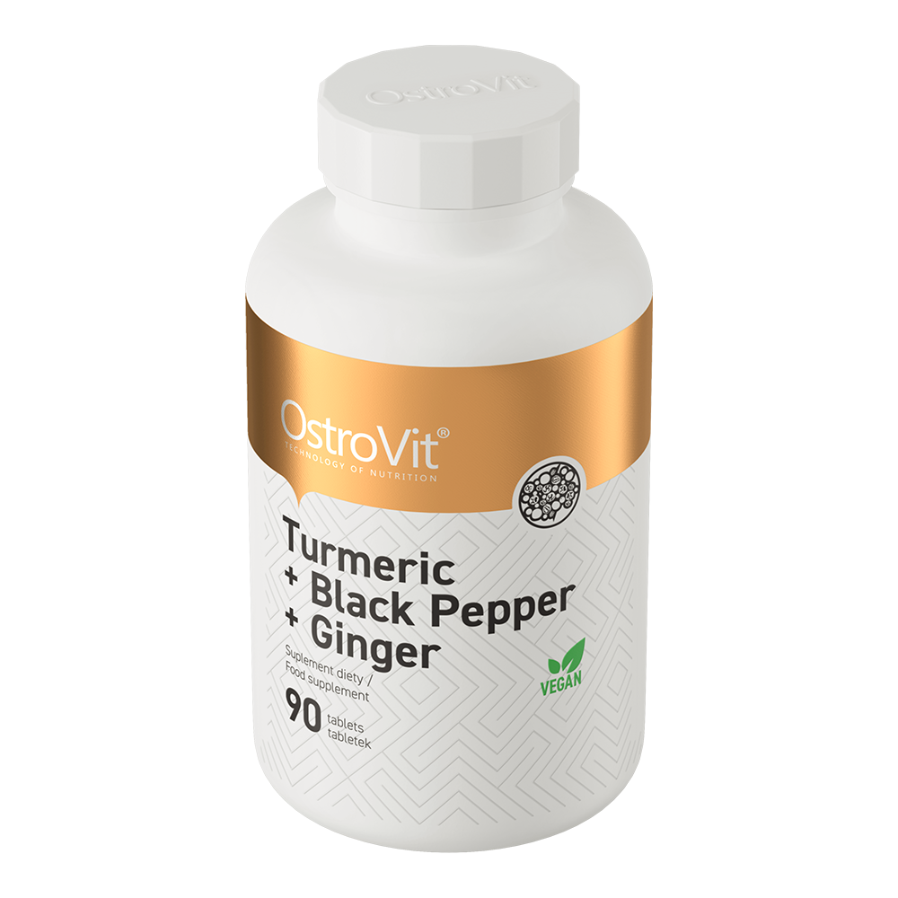 Turmeric + Black Pepper + Ginger – 90 vegan tabletten | OstroVit