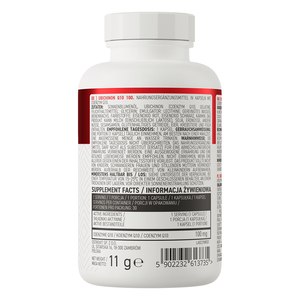 CoQ10 | Ubichinon Q10 | 100 mg | 30 Capsules | OstroVit