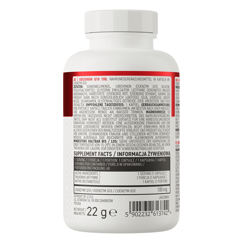 CoQ10 | Ubichinon Q10 | 100 mg | 60 Capsules | OstroVit