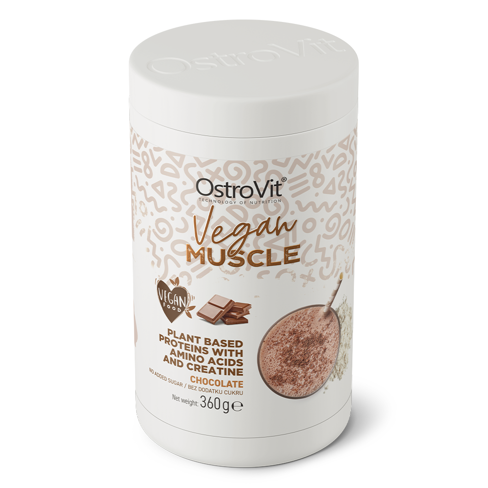 Vegan Spiermassa | 360 g | Chocolade | Plantaardig Eiwit | OstroVit