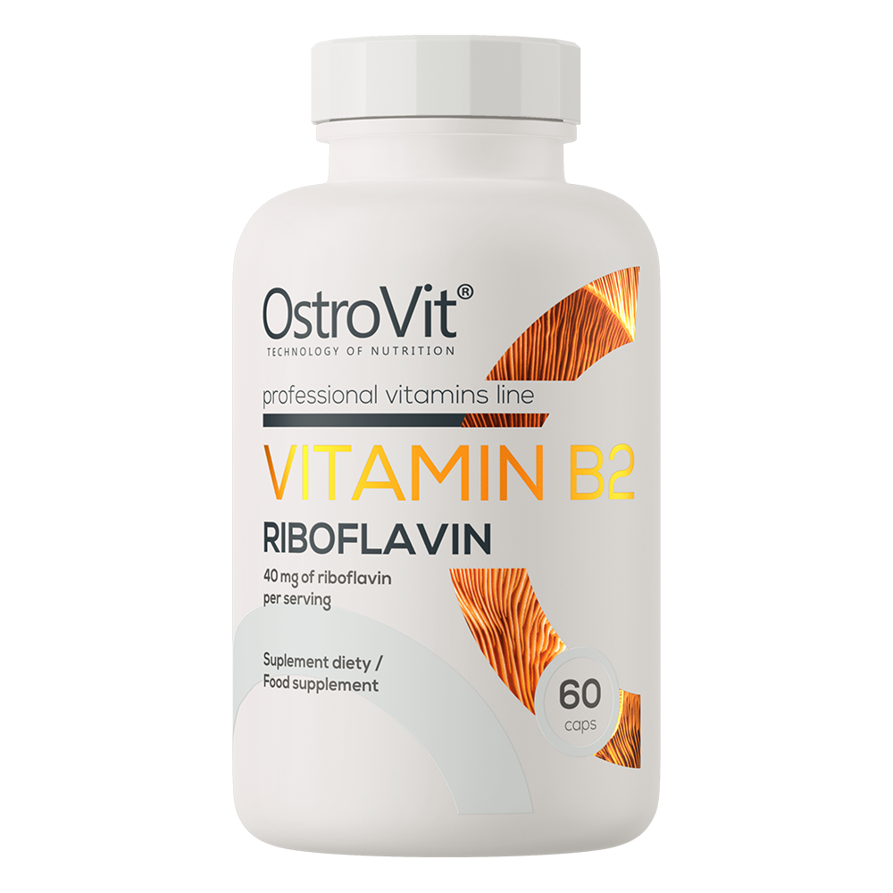 Vitamin B2 Riboflavine – 60 vegan capsules, 40 mg per capsule | OstroVit
