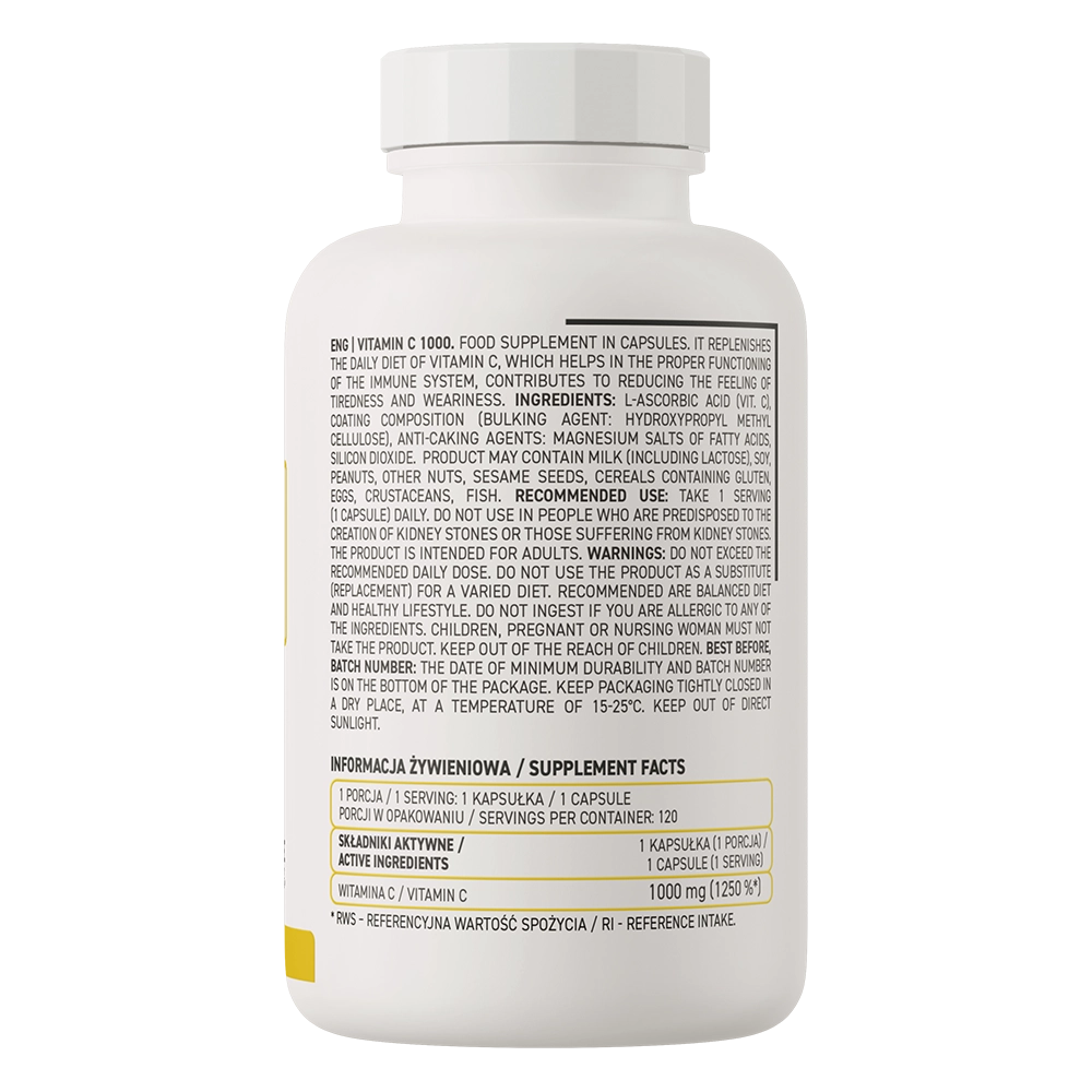 Vitamin C 1000 mg – 120 vegan capsules | OstroVit
