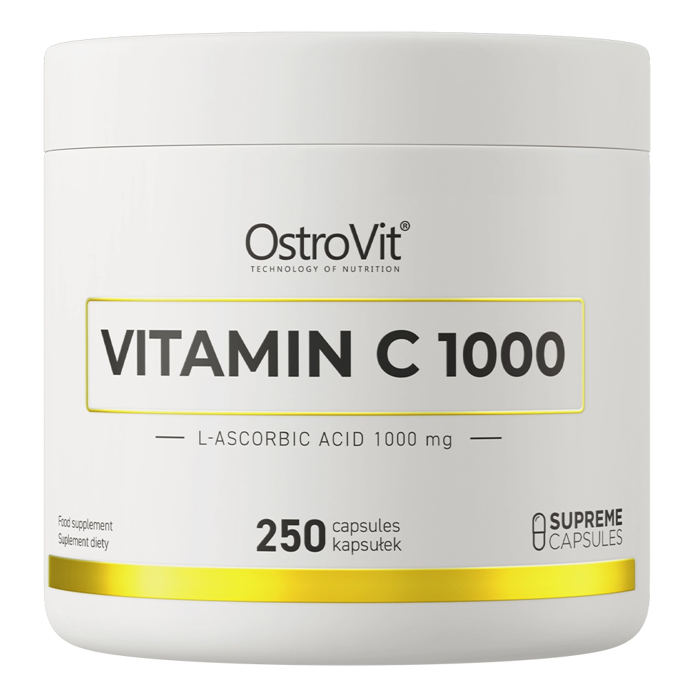 Vitamin C 1000 mg – 250 vegan capsules, 1 per dag | OstroVit