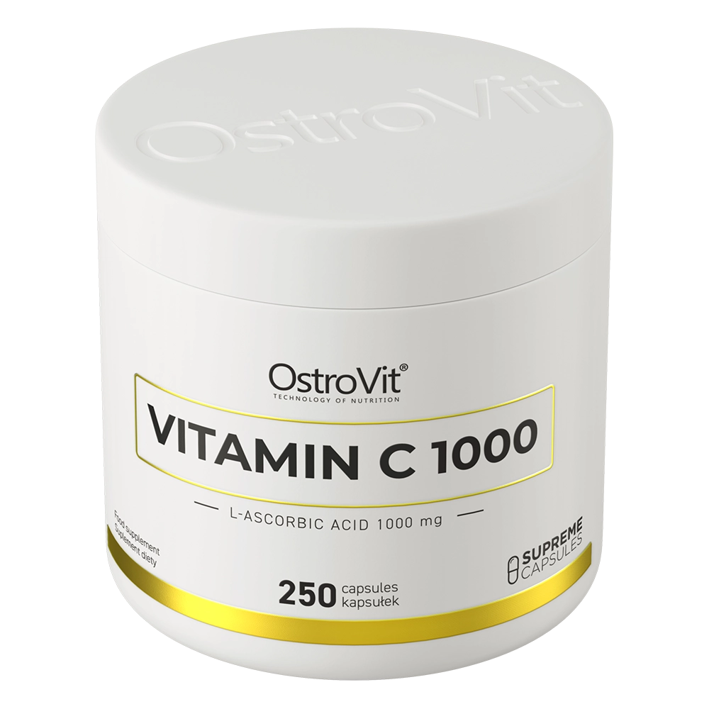 Vitamin C 1000 mg – 250 vegan capsules, 1 per dag | OstroVit