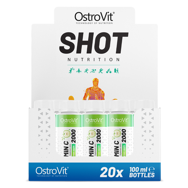 Vitamine C | 2000 mg | Shot | 20x 100 ml | Groene appel | OstroVit