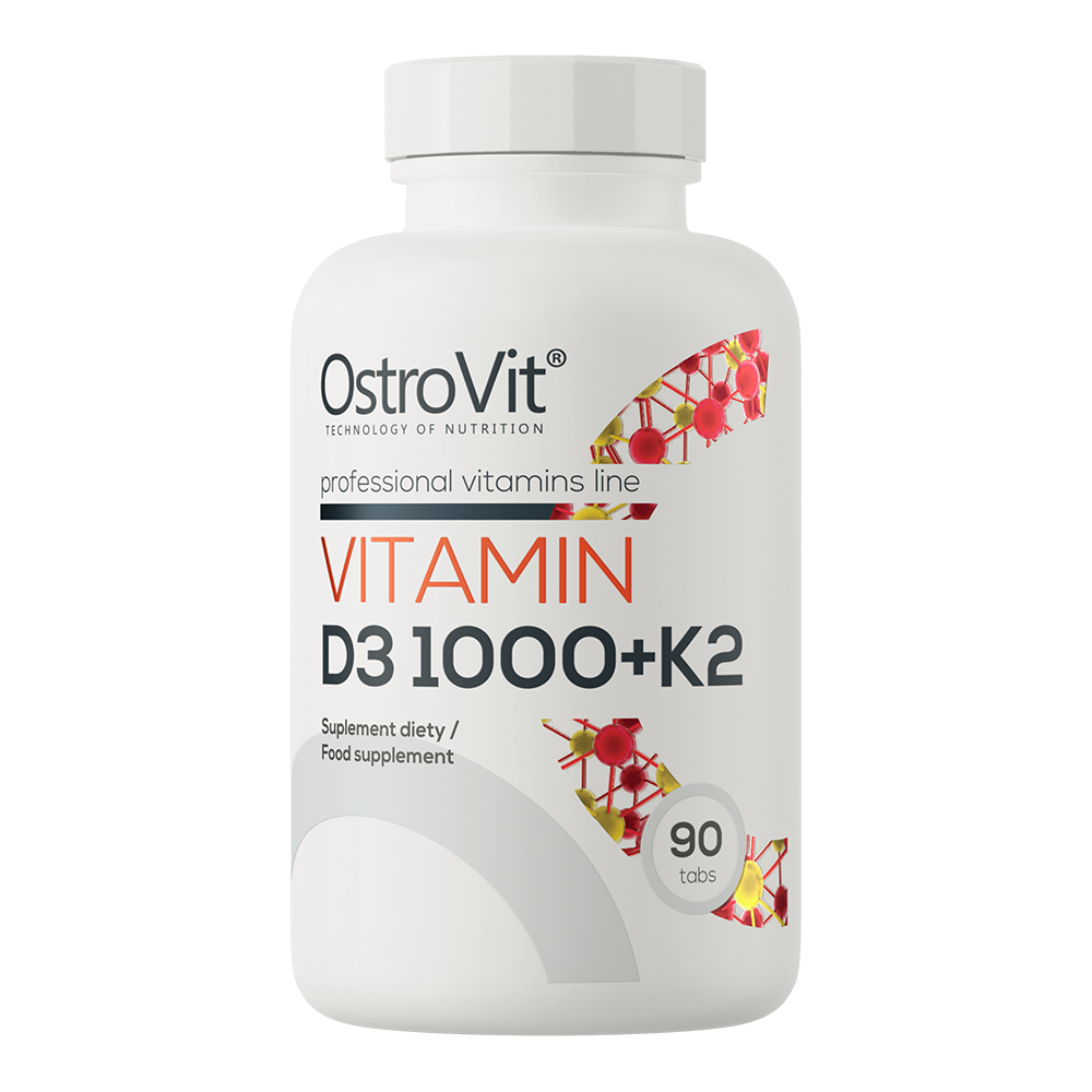 Vitamin D3 1000 IU + K2 (MK‑7) – 90 tabletten | OstroVit