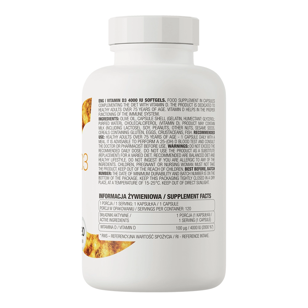 Vitamine D3 4000 IE – 120 softgels | OstroVit