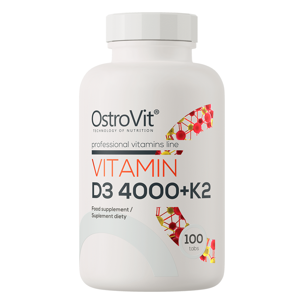 Vitamin D3 4000 IE + K2 (MK‑7) – 100 tabletter, vegetarisk | OstroVit