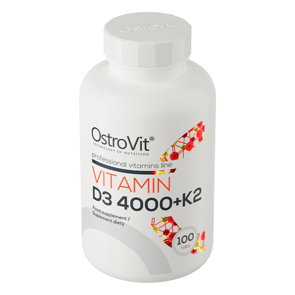 Vitamine D3 4000 IE + K2 (MK‑7) – 100 tabletten, vegetarisch | OstroVit