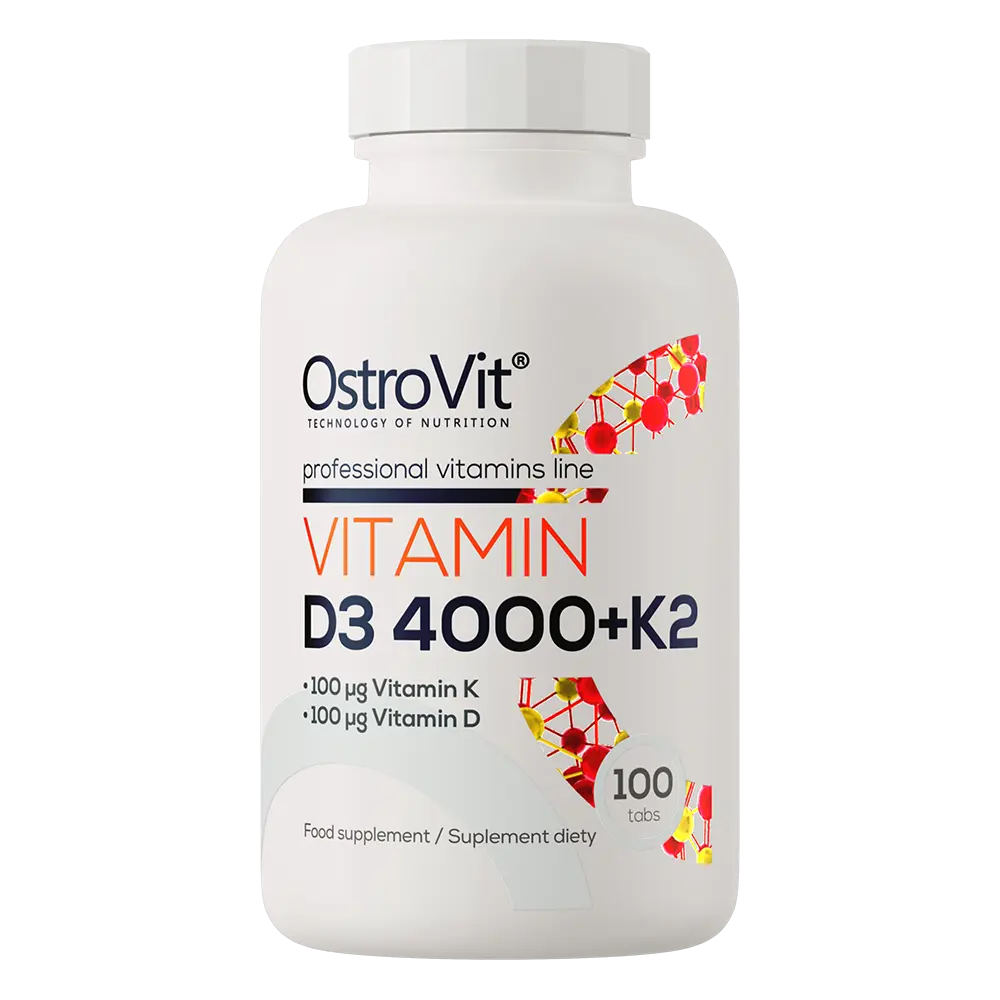 Vitamin D3 4000 IU + K2 MK-7 – 100 Tabletten, Vitamine D3 & K2 | OstroVit