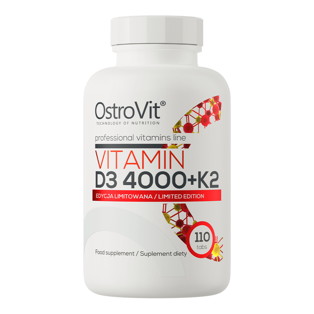 Vitamin D3 4000 IU + K2 – 110 tabletten, 4000 IE D3 + 100 µg K2 | OstroVit