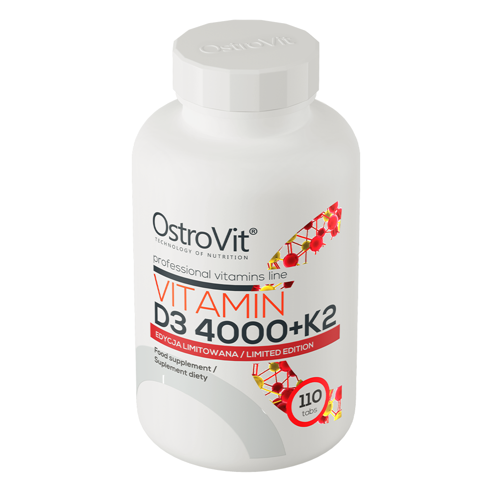 Vitamin D3 4000 IU + K2 – 110 tabletten, 4000 IE D3 + 100 µg K2 | OstroVit