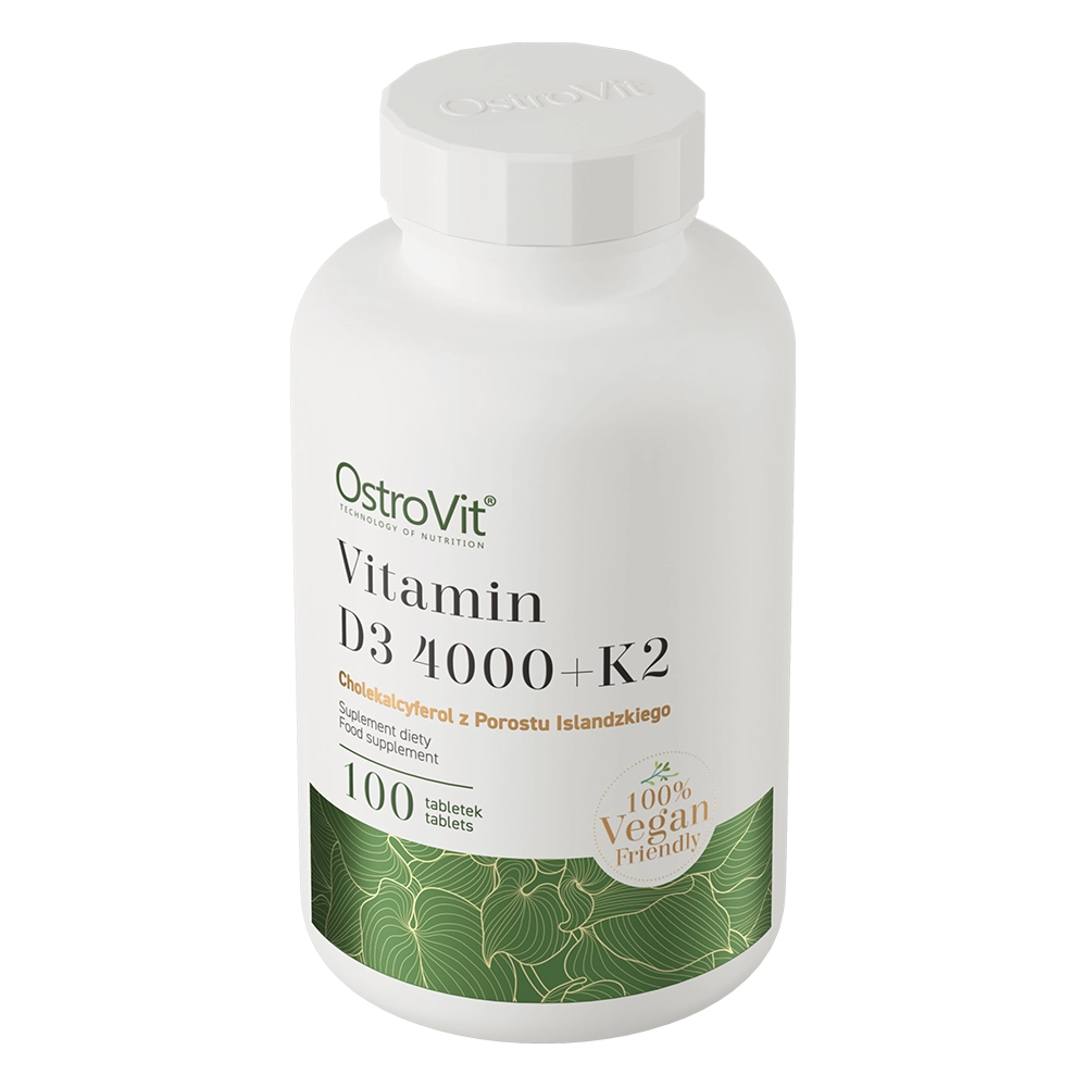 Vitamine D3 4000 IE + K2 MK‑7 VEGE – 100 tabletten | OstroVit